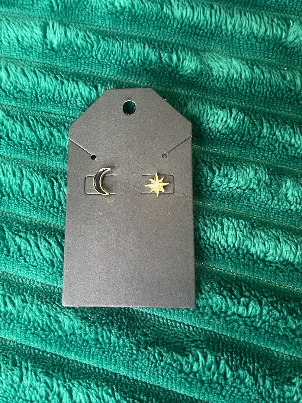 Moon & Star Stud Earrings